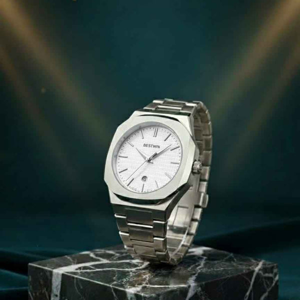 "Bestwin" Stainless Steel Classic Silver Dial Watch